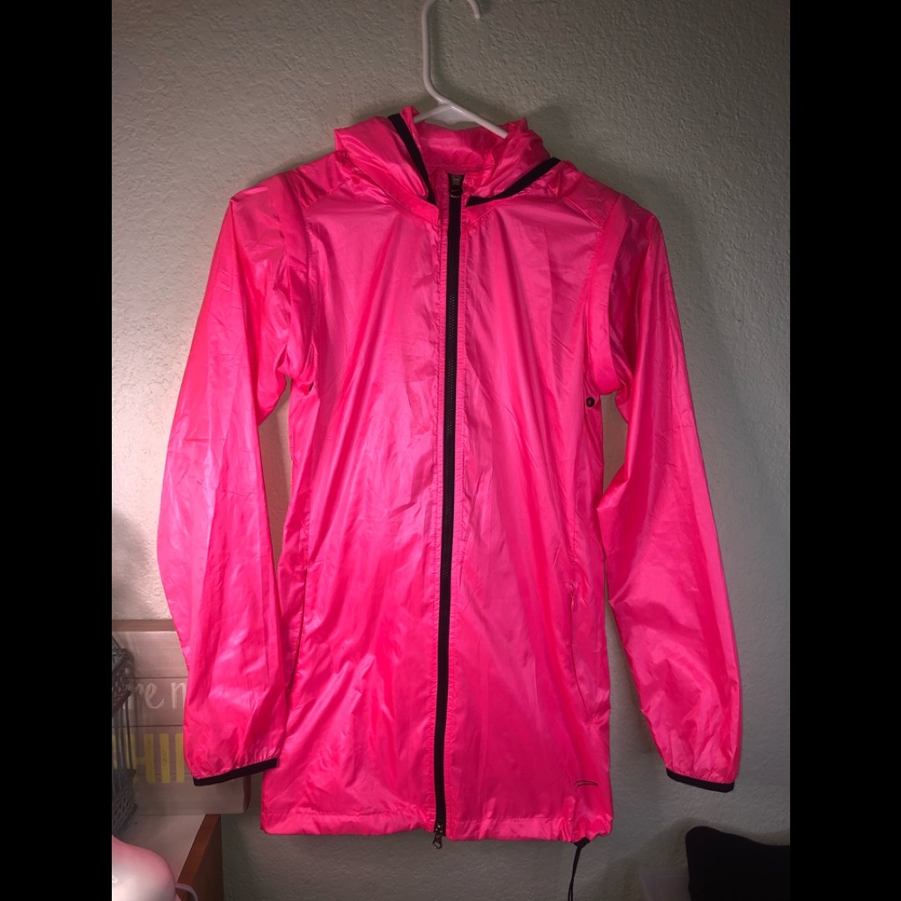 Nike hot pink flight jacket sz XS removable sleeve